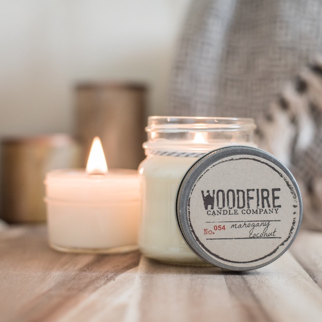 Mason Jar Wood Wick Soy Candle